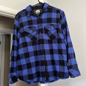 Roots Blue Checked Flannel